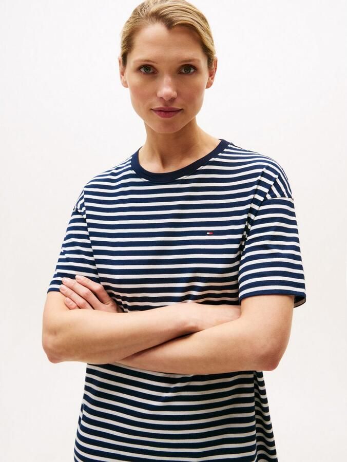 Tommy Hilfiger Underwear Nachthemd STRIPE SS T-SHIRT DRESS met strepenpatroon logo - Foto 3