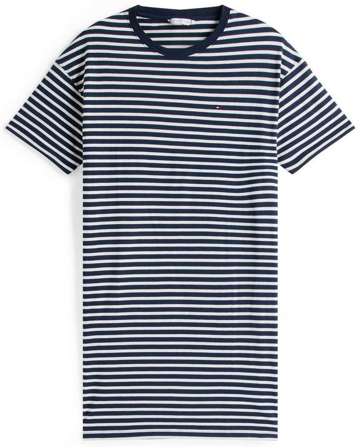 Tommy Hilfiger Underwear Nachthemd STRIPE SS T-SHIRT DRESS met strepenpatroon logo
