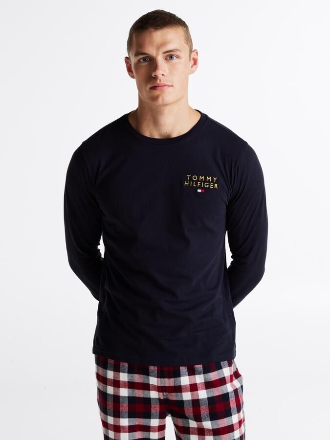Tommy Hilfiger Shirt met lange mouwen en labelstitching model 'ORIGINAL'