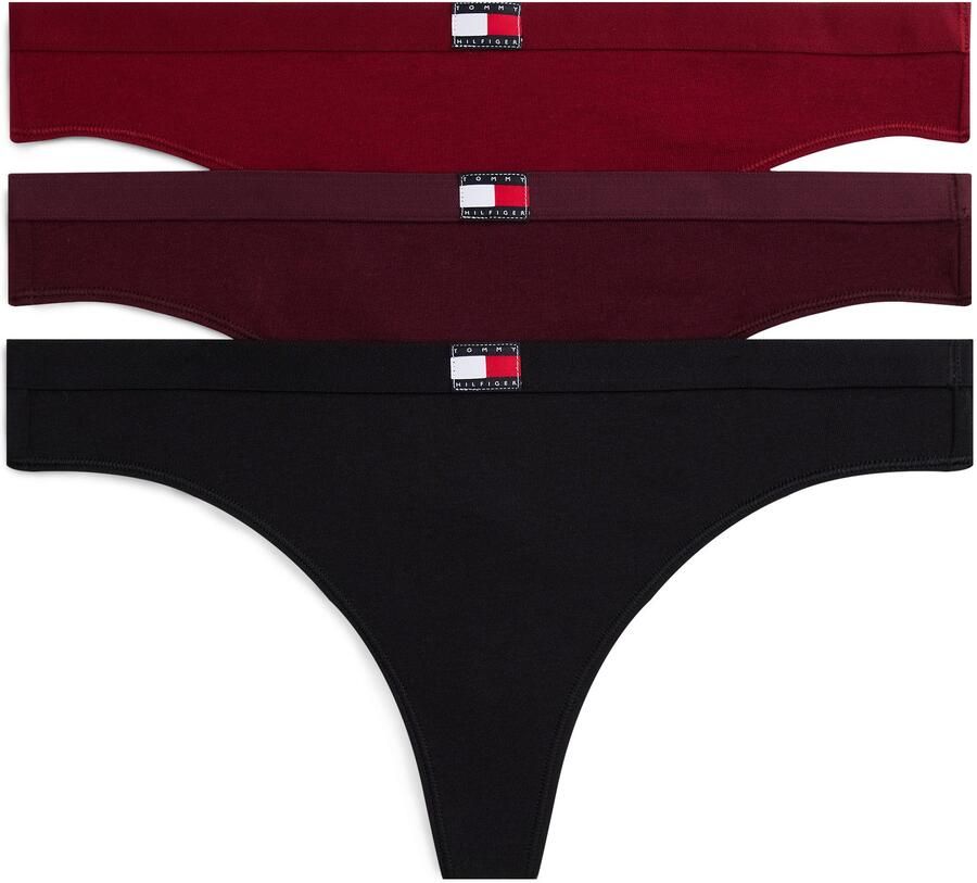 Tommy Hilfiger Underwear String 3 PACK THONG (EXT.SIZES) basic elastische band effen (3 stuks) - Foto 6