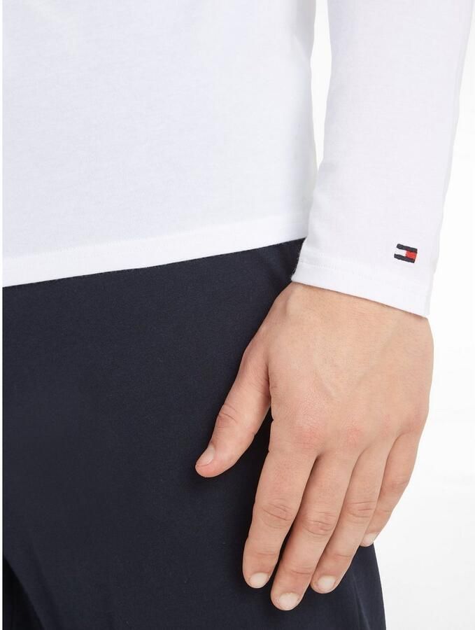 Tommy Hilfiger Shirt met lange mouwen en labelstitching in een set van 3 stuks - Foto 3