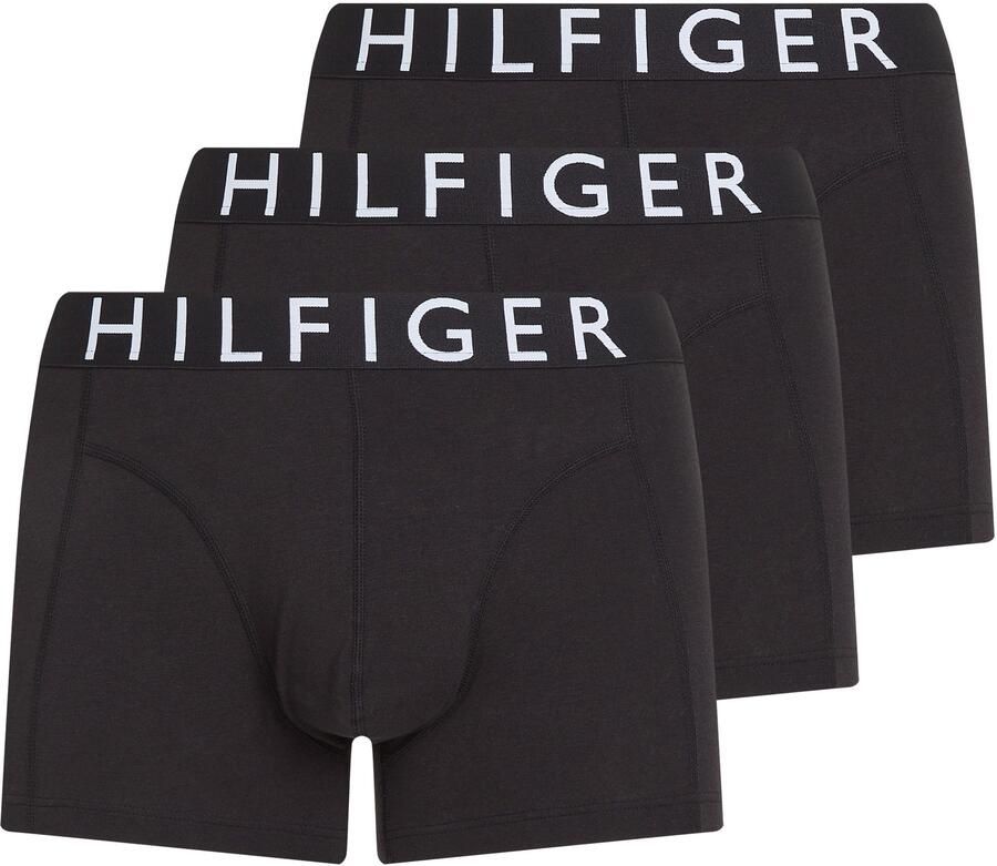 Tommy Hilfiger Underwear Trunk Met contrasterende logo-tailleband van stretch-katoen normale taillehoogte (3 stuks) - Foto 6
