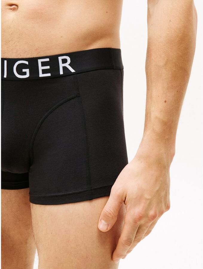 Tommy Hilfiger Underwear Trunk Met contrasterende logo-tailleband van stretch-katoen normale taillehoogte (3 stuks) - Foto 2