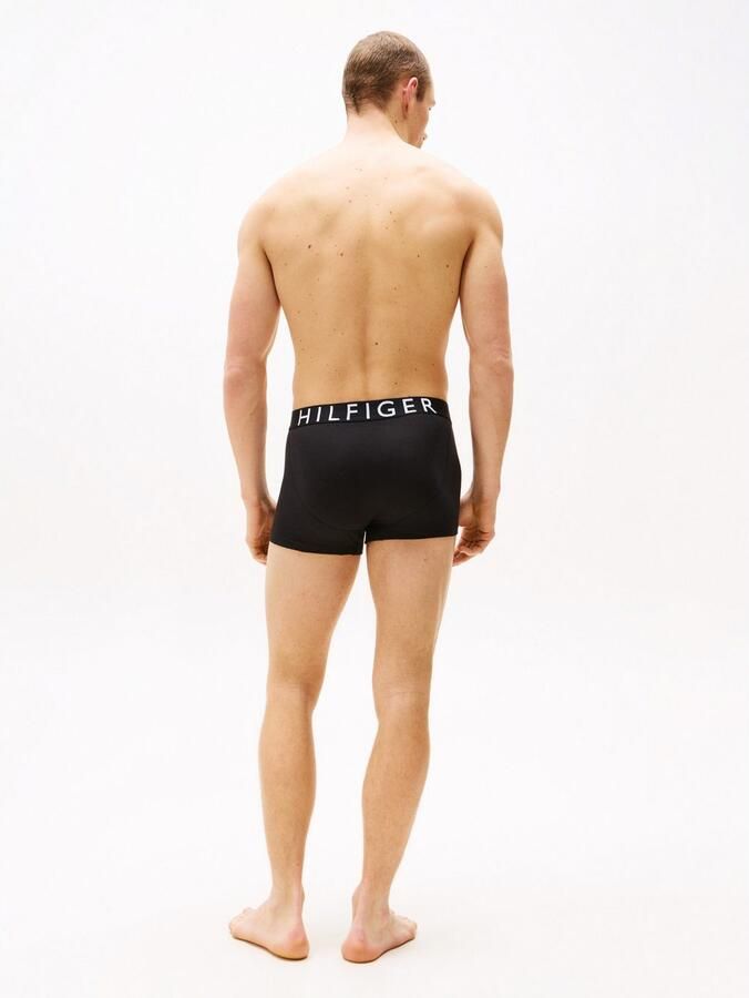 Tommy Hilfiger Underwear Trunk Met contrasterende logo-tailleband van stretch-katoen normale taillehoogte (3 stuks) - Foto 5