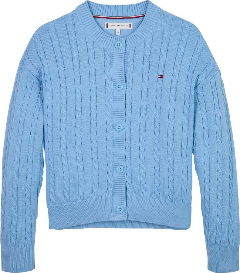 Tommy Hilfiger Vest CABLE CARDIGAN voor kinderen tot 16 jaar met kabelpatroon