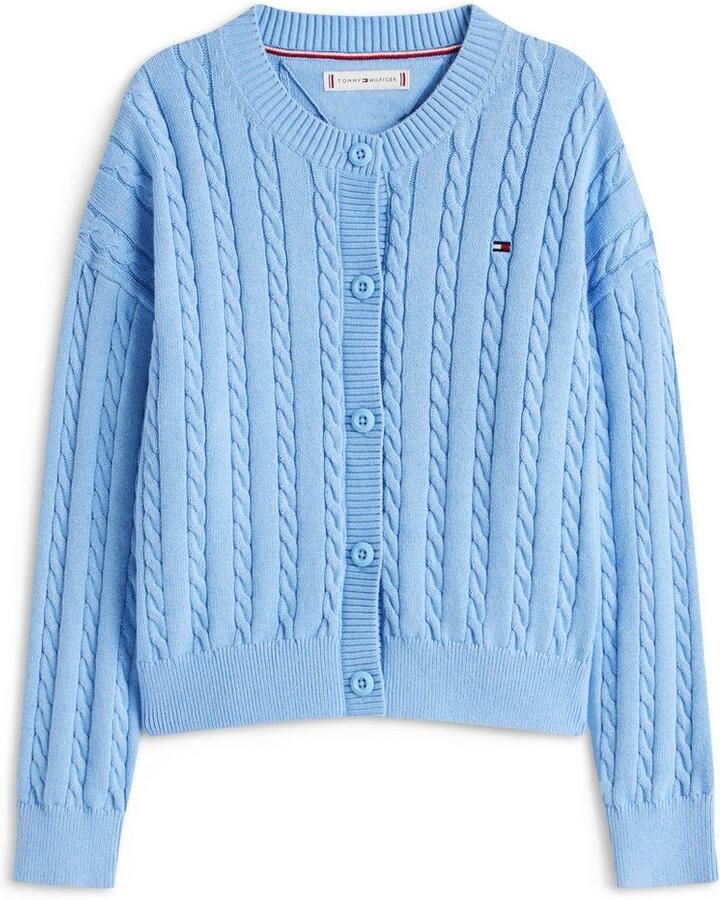 Tommy Hilfiger Vest CABLE CARDIGAN voor kinderen tot 16 jaar met kabelpatroon - Foto 2