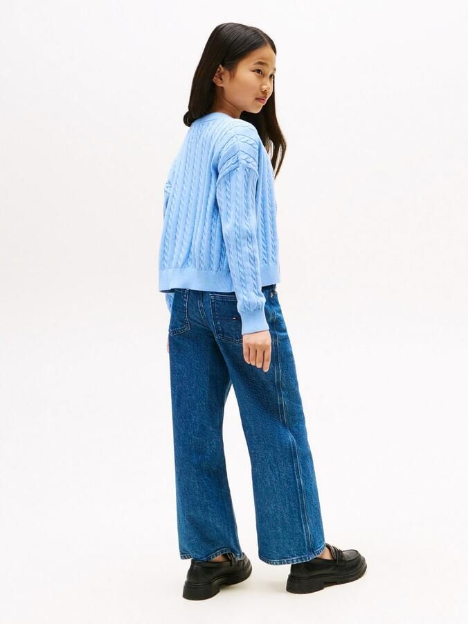 Tommy Hilfiger Vest CABLE CARDIGAN voor kinderen tot 16 jaar met kabelpatroon - Foto 4