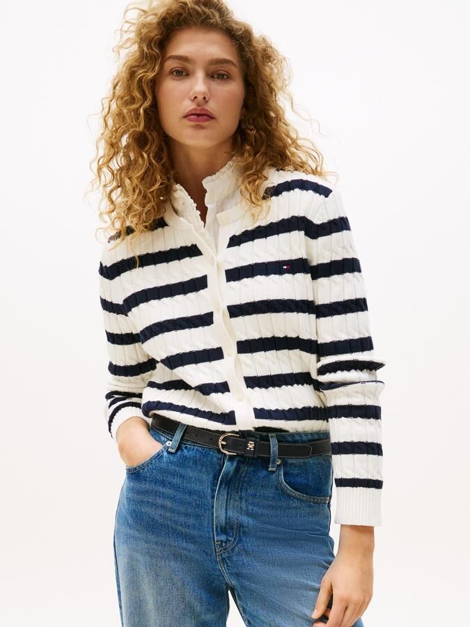 Tommy Hilfiger Vest CO CABLE MID GG C-NK LS CARDI - Foto 4