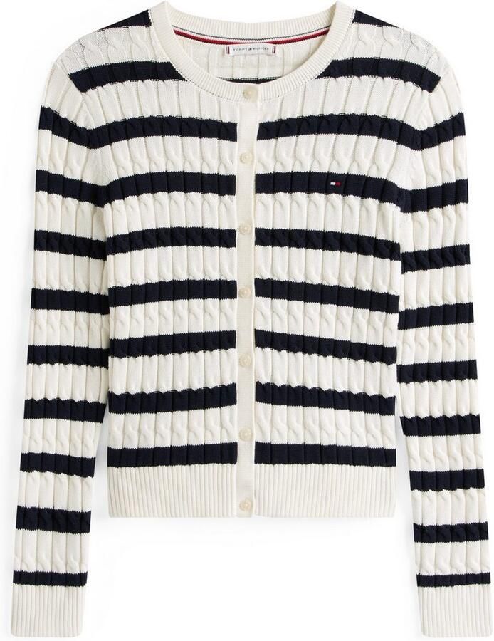 Tommy Hilfiger Vest CO CABLE MID GG C-NK LS CARDI