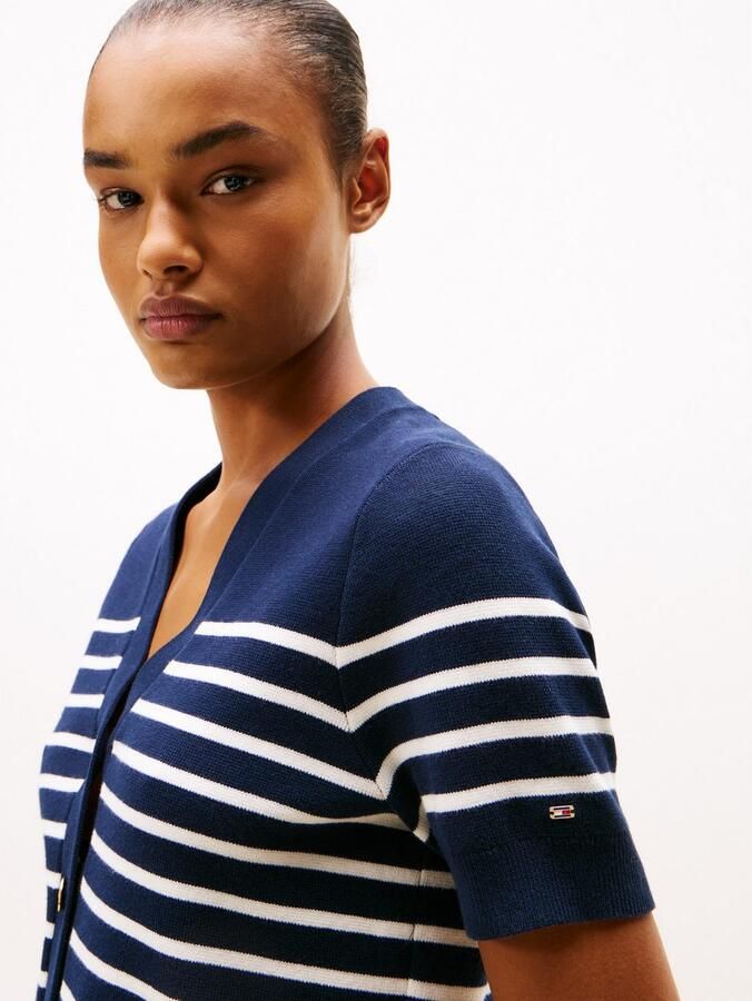 Tommy Hilfiger Vest CO JERSEY MID GG GOLD BTN CARDI