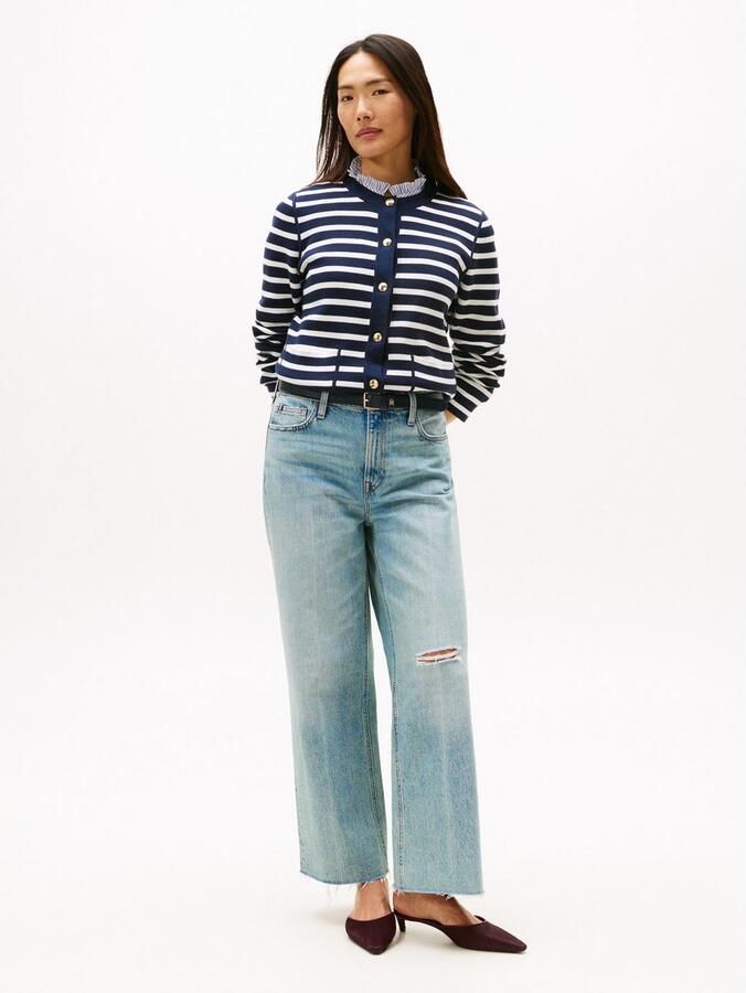 Tommy Hilfiger Aan twee kanten te dragen regular fit cardigan van katoenmix - Foto 3