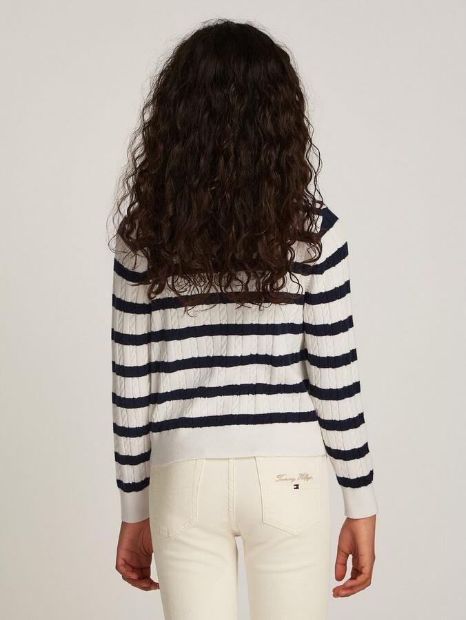 Tommy Hilfiger Vest MINI CABLE CARDIGAN met klein kabelpatroon - Foto 2