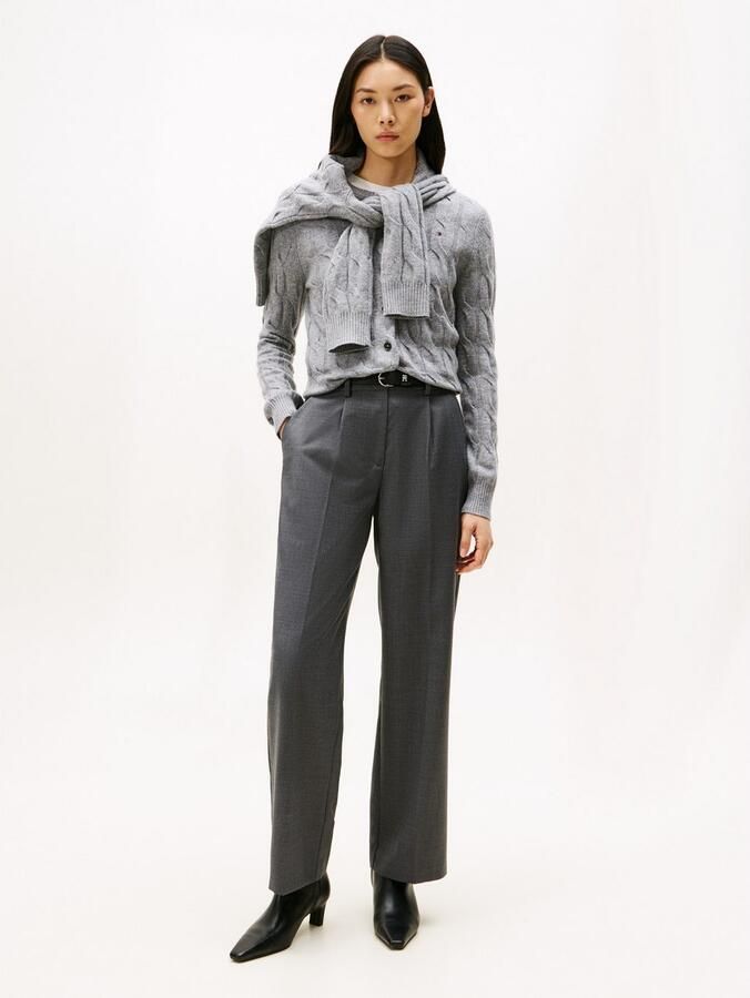 Tommy Hilfiger Vest SOFT WOOL CABLE C-NK LS CARDIGAN met kabelpatroon van zuivere wol - Foto 3