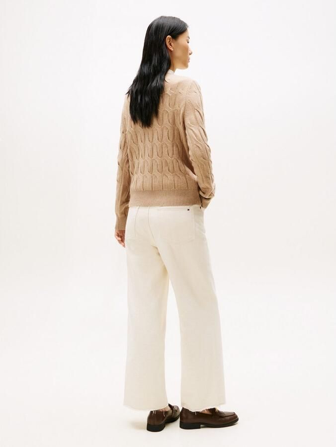 Tommy Hilfiger Vest SOFT WOOL CABLE C-NK LS CARDIGAN met kabelpatroon van zuivere wol - Foto 4