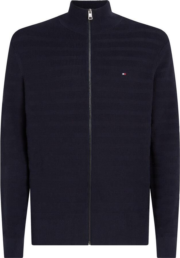 Tommy Hilfiger Vest STRIPE STRUCTURE modieus breipatroon opstaande kraag - Foto 6