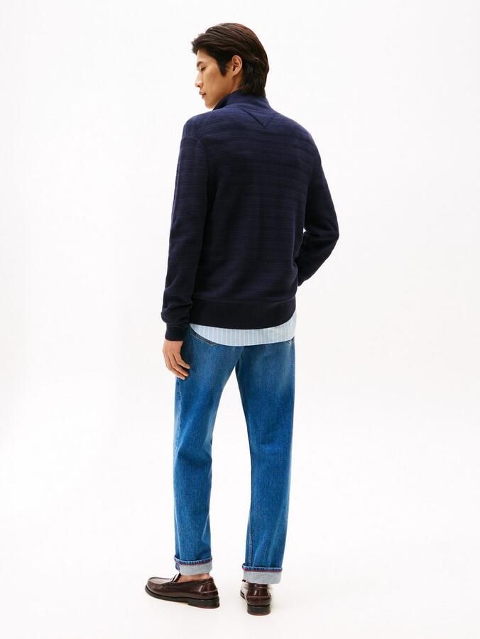 Tommy Hilfiger Vest STRIPE STRUCTURE modieus breipatroon opstaande kraag - Foto 5