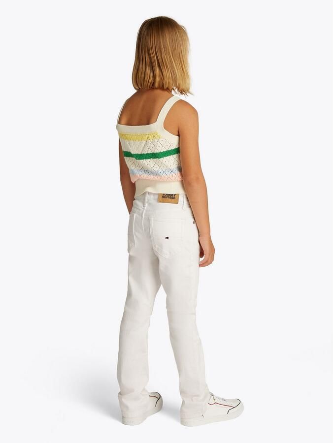 Tommy Hilfiger Wijde jeans FLARE WHITE JEANS in een moderne look