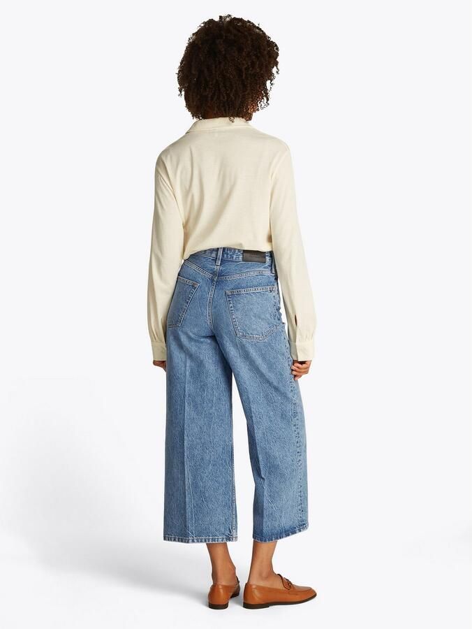 Tommy Hilfiger Wijde jeans WIDE LEG HW LOU met logo-badge met nagels met persplooien - Foto 4