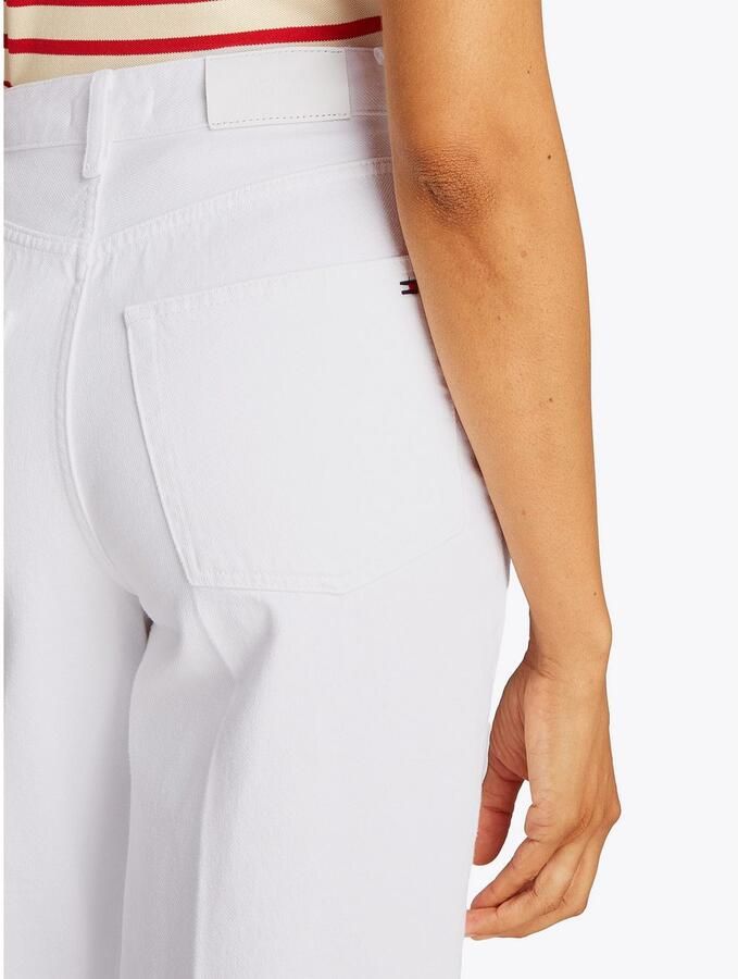 Tommy Hilfiger Wijde jeans WIDE LEG HW LOU met logo-badge met nagels met persplooien