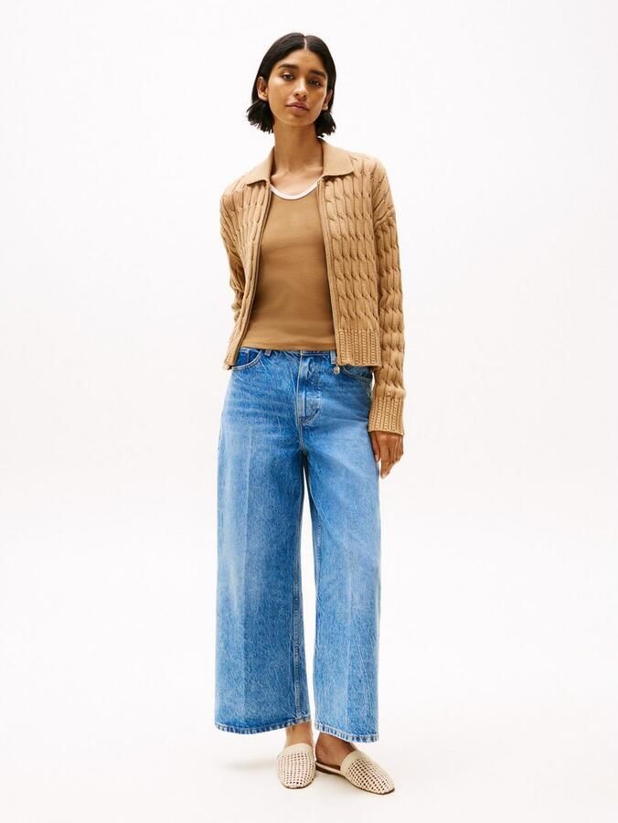 Tommy Hilfiger Wijde jeans WIDE LEG HW LOU met logo-badge met nagels met persplooien - Foto 5