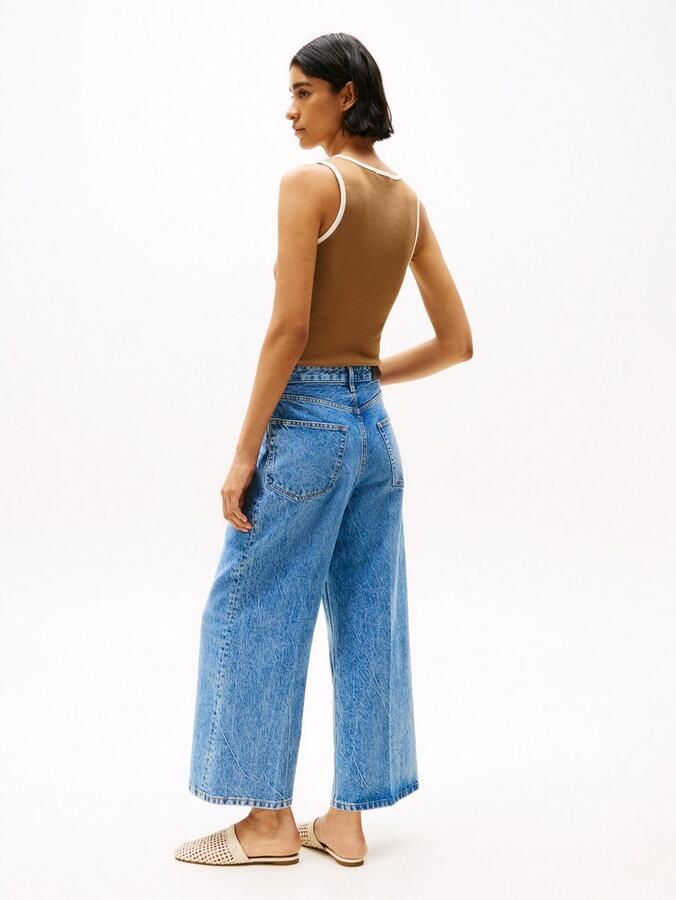 Tommy Hilfiger Wijde jeans WIDE LEG HW LOU met logo-badge met nagels met persplooien - Foto 6