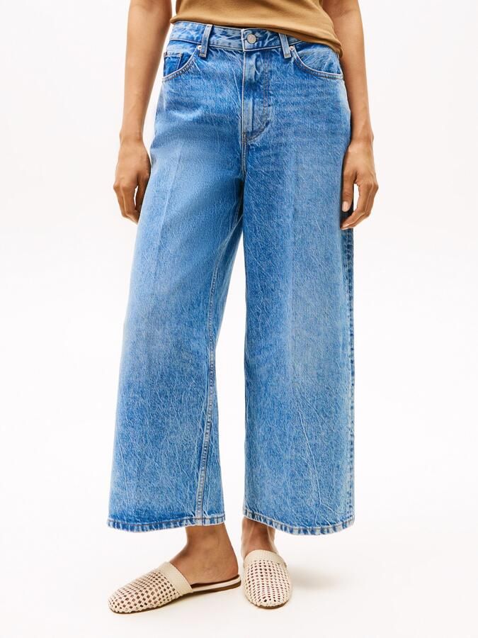 Tommy Hilfiger Wijde jeans WIDE LEG HW LOU met logo-badge met nagels met persplooien - Foto 8