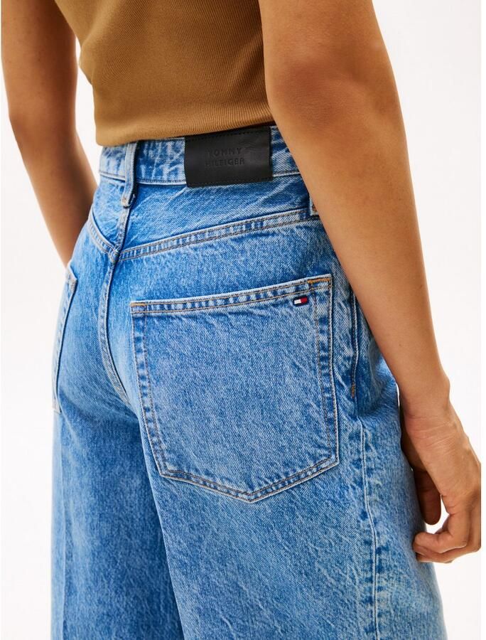 Tommy Hilfiger Wijde jeans WIDE LEG HW LOU met logo-badge met nagels met persplooien