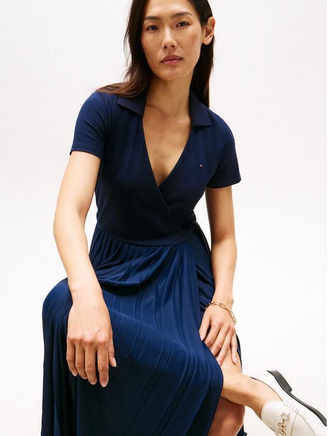 Tommy Hilfiger Wikkeljurk 1985 PLEATED WRAP POLO DRS - Foto 2