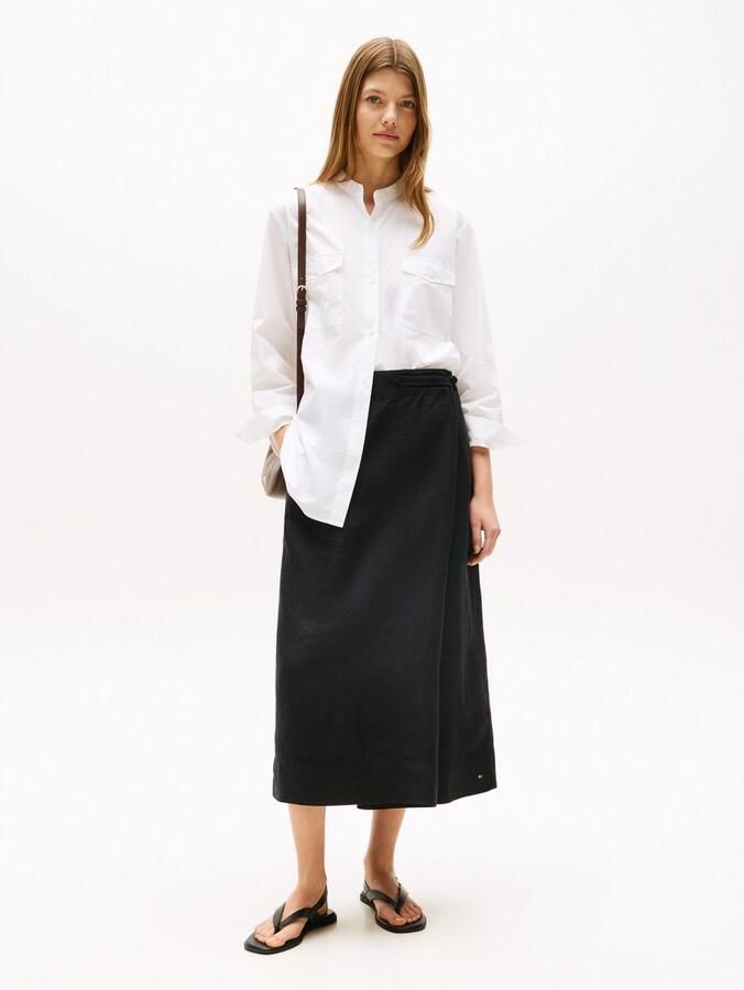 Tommy Hilfiger Wikkelrok ESS LINEN KNEE WRAP SKIRT - Foto 2