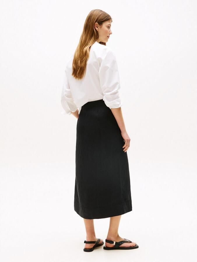 Tommy Hilfiger Wikkelrok ESS LINEN KNEE WRAP SKIRT - Foto 3