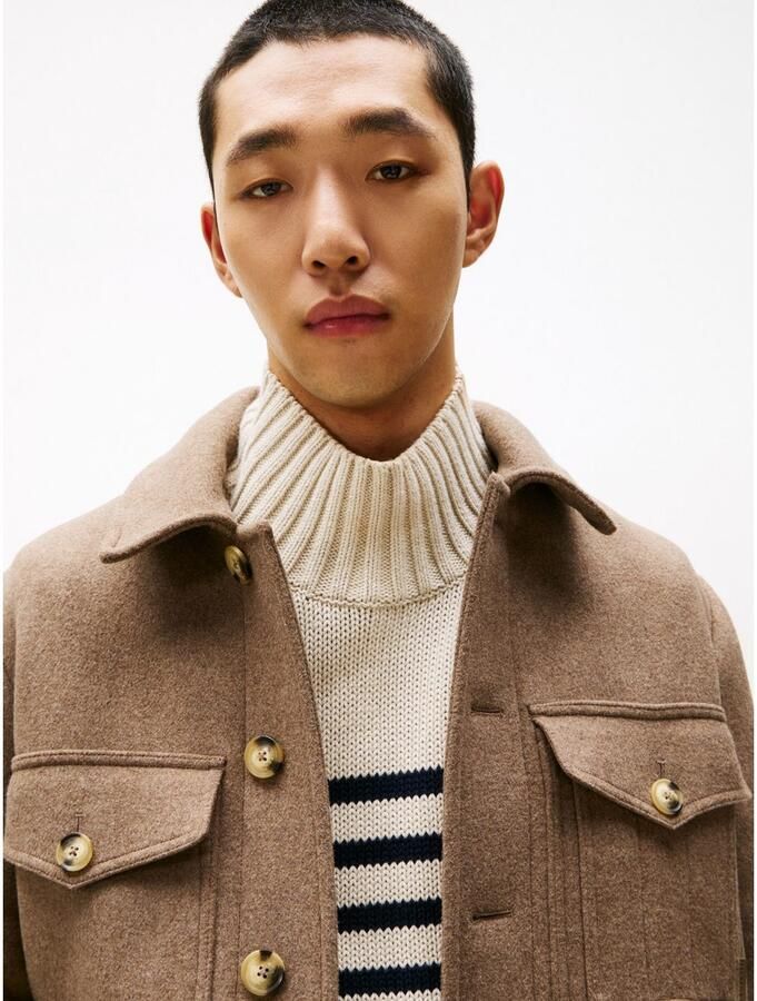 Tommy Hilfiger Wollen jack WOOL JACKET Wollen jas overgangsjas winterjas - Foto 2