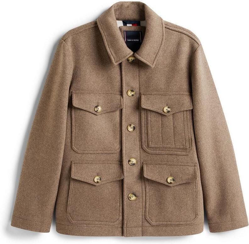 Tommy Hilfiger Wollen jack WOOL JACKET Wollen jas overgangsjas winterjas