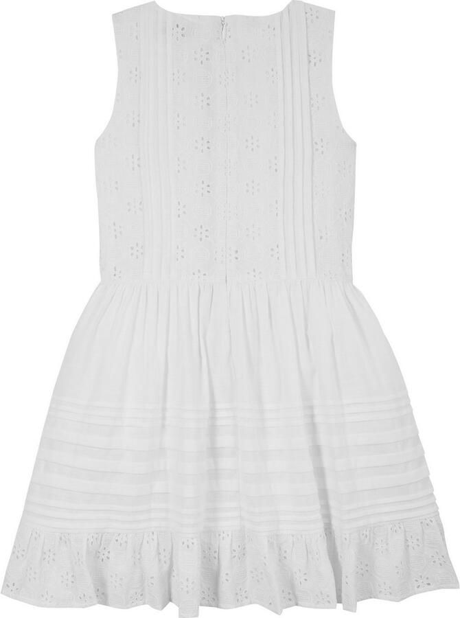 Tommy Hilfiger Zomerjurk EMBROIDERED COTTON DRESS SLVLS met delicate gaatjesborduursel met biezen - Foto 10