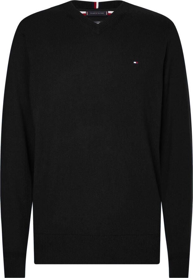 Tommy Hilfiger Gebreide pullover met logostitching model 'PIMA'