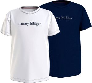 Tommy Hilfiger Underwear Shirt met korte mouwen met tommy hilfiger-logo-opschrift (set 2-delig Set van 2)
