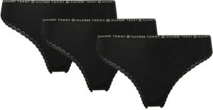 Tommy Hilfiger Underwear Slip 3P THONG met verfijnd kanten randje onder aan de pijpen & tommy hilfiger elastische band (set 3 stuks Set van 3)