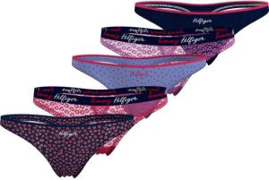 Tommy Hilfiger Underwear Stringpants met logoprint (set 5 stuks Set van 5)