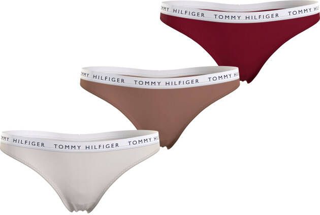 Tommy Hilfiger Underwear T-string met logo op de tailleband (3 stuks Set van 3)