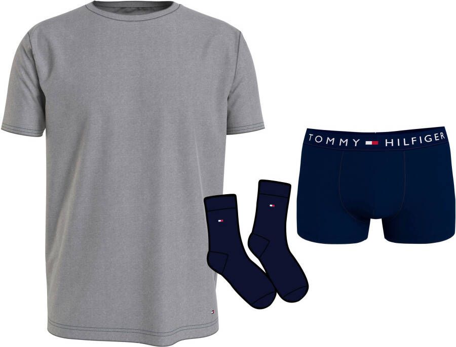Tommy Hilfiger T-shirt in een set met boxershort en sokken model 'TRUNK SOCK TEE PACK'