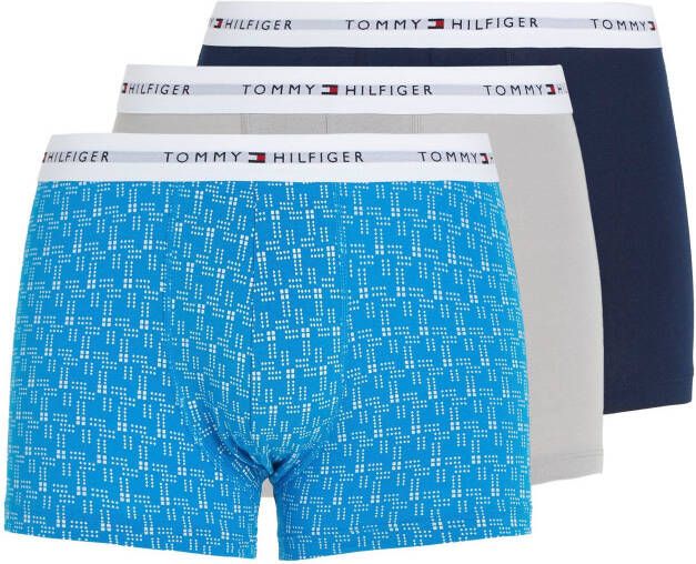 Tommy Hilfiger Underwear Trunk 3P TRUNK PRINT met elastische band met tommy hilfiger-logo (3 stuks Set van 3)