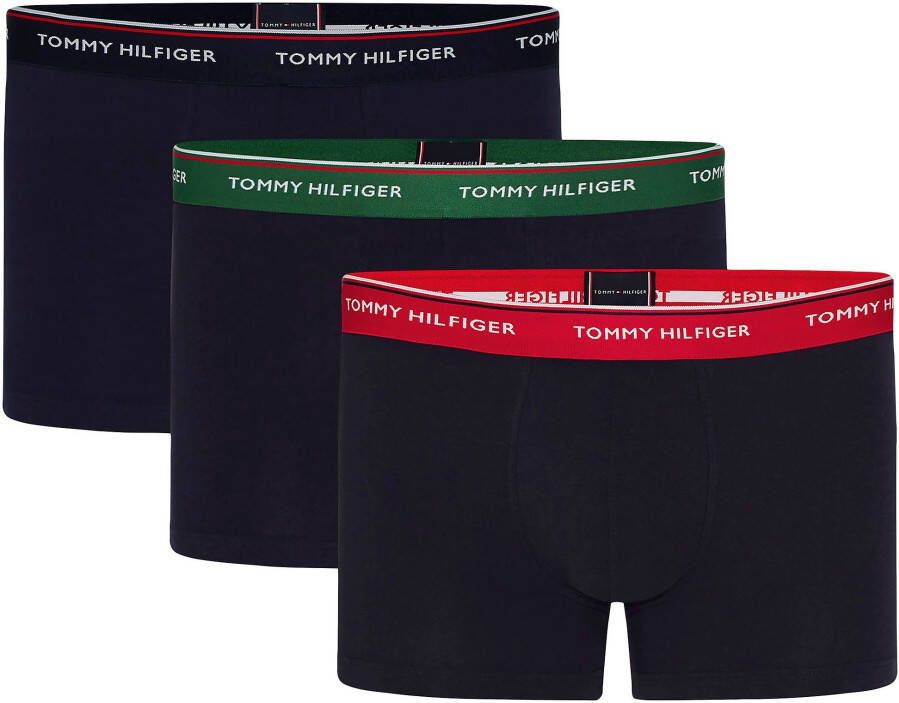Tommy Hilfiger Underwear Trunk met logo op de tailleband (set 3 stuks Set van 3)