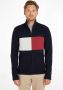 Tommy Hilfiger Gebreide pullover met labelstitching model 'STRUCTURE' - Thumbnail 1