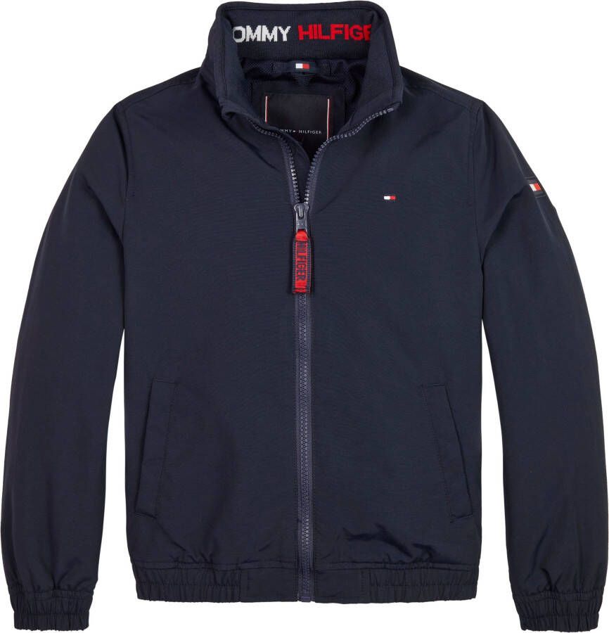 Tommy Hilfiger zomerjas donkerblauw Jongens Gerecycled polyamide Opstaande kraag 116
