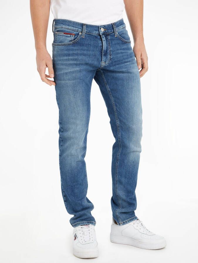 Tommy Jeans Blauwe Denim Katoenen Jeans Lente Zomer Rits Sluiting Blue Heren - Foto 1