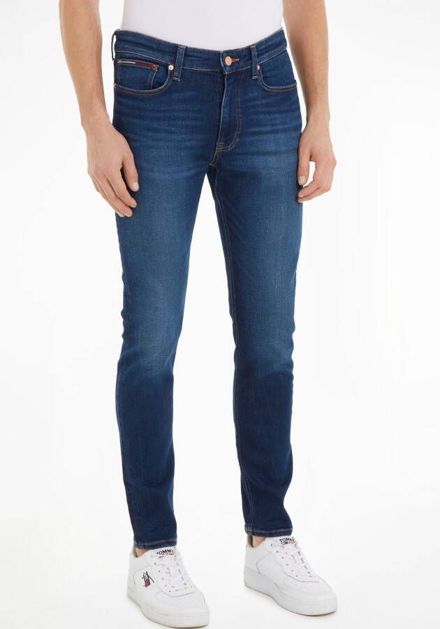 Tommy Jeans Slim Donkere Was Basic Jeans Blauw Heren