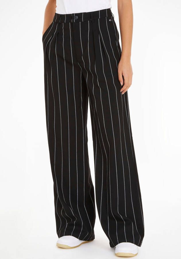 TOMMY JEANS Bandplooibroek TJW CLAIRE HR WIDE PINSTRIPE