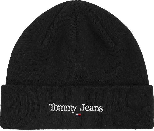 Tommy Jeans Beanie met labelstitching model 'TJW SPORT'