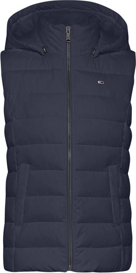 TOMMY JEANS Bodywarmer TJW BASIC HOODED VEST met stijlvol borduursel op borsthoogte