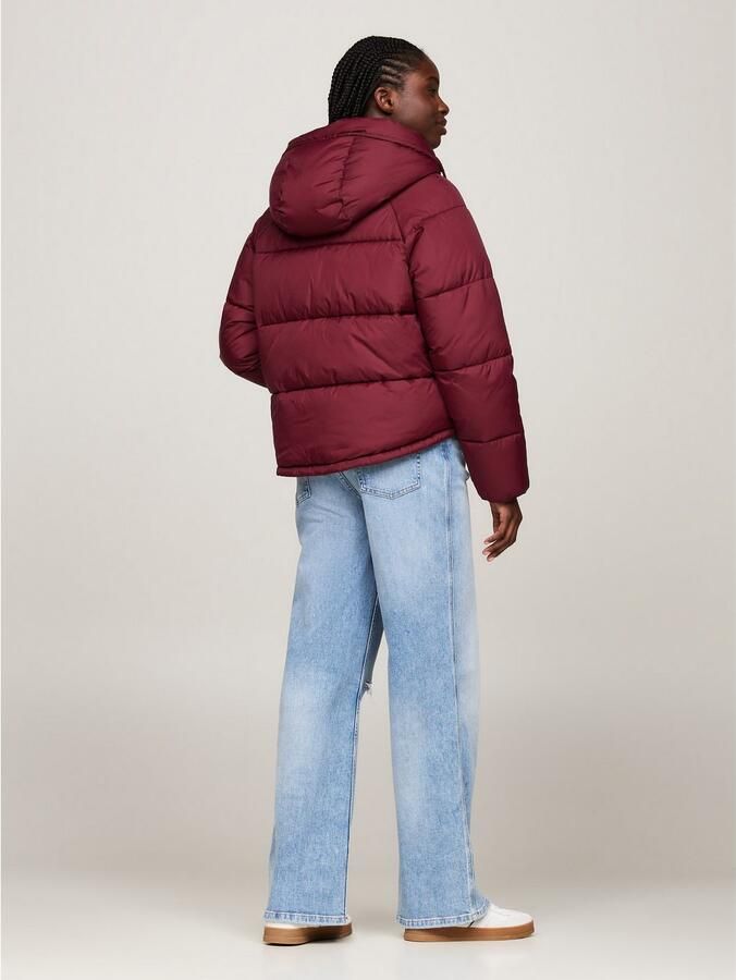 Tommy Jeans Curve Gewatteerde jas JW ASPEN PUFFER EXT met hoge kraag capuchon paspelzakken - Foto 3