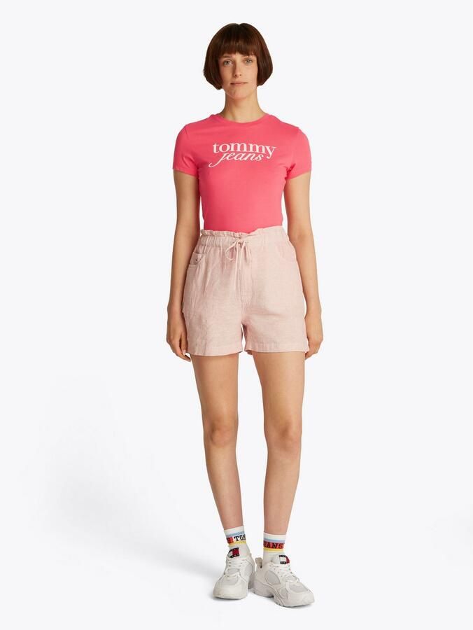 Tommy Jeans Curve Shirt met ronde hals Shirt TJW SLIM ESSENTIAL in grote maten logoprint op borsthoogte met logoborduring - Foto 2